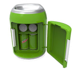 Mountain Dew, 6 Can/4 Liter Mini Personal Can Shaped Fridge Cooler, Green