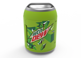Mountain Dew, 6 Can/4 Liter Mini Personal Can Shaped Fridge Cooler, Green