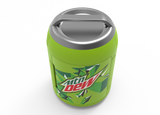 Mountain Dew, 6 Can/4 Liter Mini Personal Can Shaped Fridge Cooler, Green