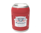 Budweiser, 6 Can/4 Liter Mini Personal Can Shaped Fridge Cooler, Red