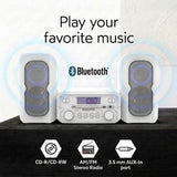 Magnavox, 3 In 1, Bluetooth Compact CD Radio Boombox, White