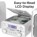 Magnavox, 3 In 1, Bluetooth Compact CD Radio Boombox, White