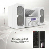Magnavox, 3 In 1, Bluetooth Compact CD Radio Boombox, White