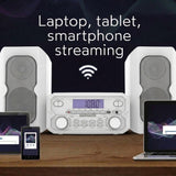 Magnavox, 3 In 1, Bluetooth Compact CD Radio Boombox, White