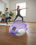 Magnavox, Portable CD Radio Boombox, Purple