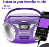 Magnavox, Portable CD Radio Boombox, Purple