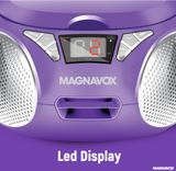 Magnavox, Portable CD Radio Boombox, Purple
