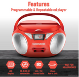 Magnavox, Portable CD Radio Boombox, Red