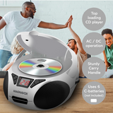 Magnavox, Portable CD Radio Boombox, White