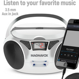 Magnavox, Portable CD Radio Boombox, White