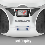 Magnavox, Portable CD Radio Boombox, White