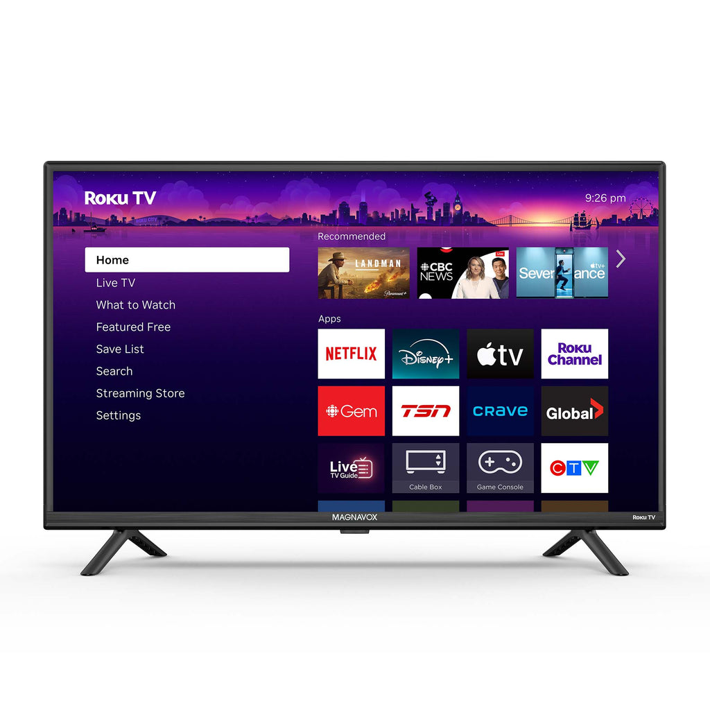 Magnavox, 32" Class 720P HD 
Roku Smart TV
