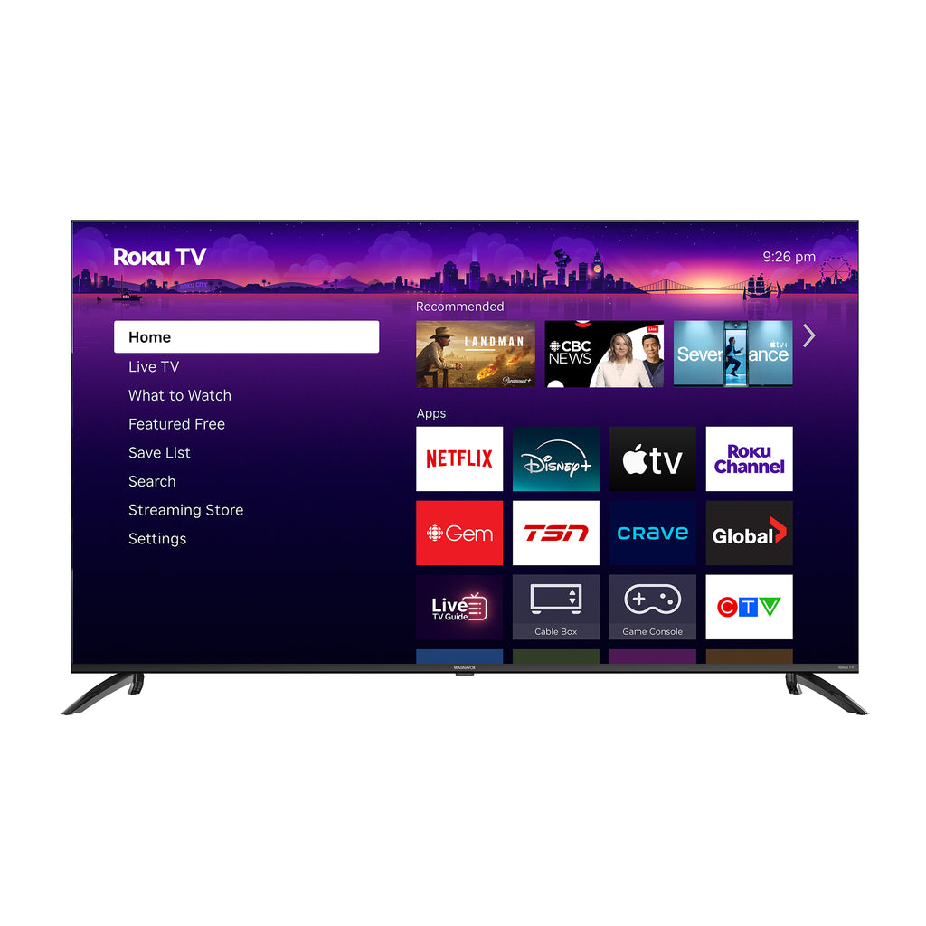 Magnavox, 65" Class 4K UHD Roku Smart TV