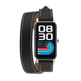 Proscan, Bluetooth®  1.47" IPS Smart Touch Screen Watch, With Blood Oxygen Monitor, Black Double Wrap Leather Strap