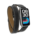 Proscan, Bluetooth®  1.47" IPS Smart Touch Screen Watch, With Blood Oxygen Monitor, Black Double Wrap Leather Strap