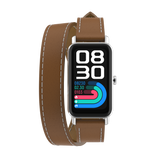 Proscan, Bluetooth®  1.47" IPS Smart Touch Screen Watch, With Blood Oxygen Monitor, Brown Double Wrap Leather Strap