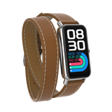 Proscan, Bluetooth®  1.47" IPS Smart Touch Screen Watch, With Blood Oxygen Monitor, Brown Double Wrap Leather Strap