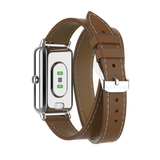 Proscan, Bluetooth®  1.47" IPS Smart Touch Screen Watch, With Blood Oxygen Monitor, Brown Double Wrap Leather Strap