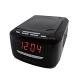 Proscan, CD Player Dual Alarm Clock Radio, USB Charging, Black