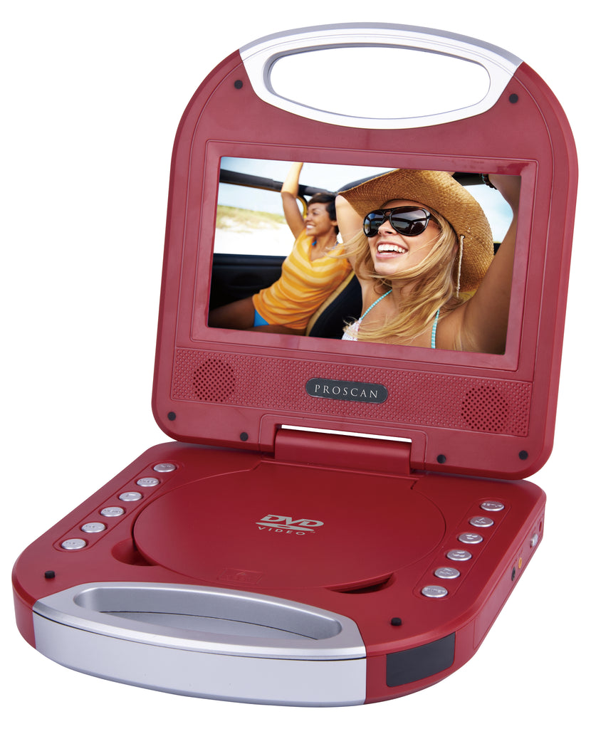 Proscan, 7" Portable DVD Player, Purse Style, Red