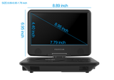 Proscan, 9" Portable DVD Player, Swivel Screen, 5hr Battery, Black