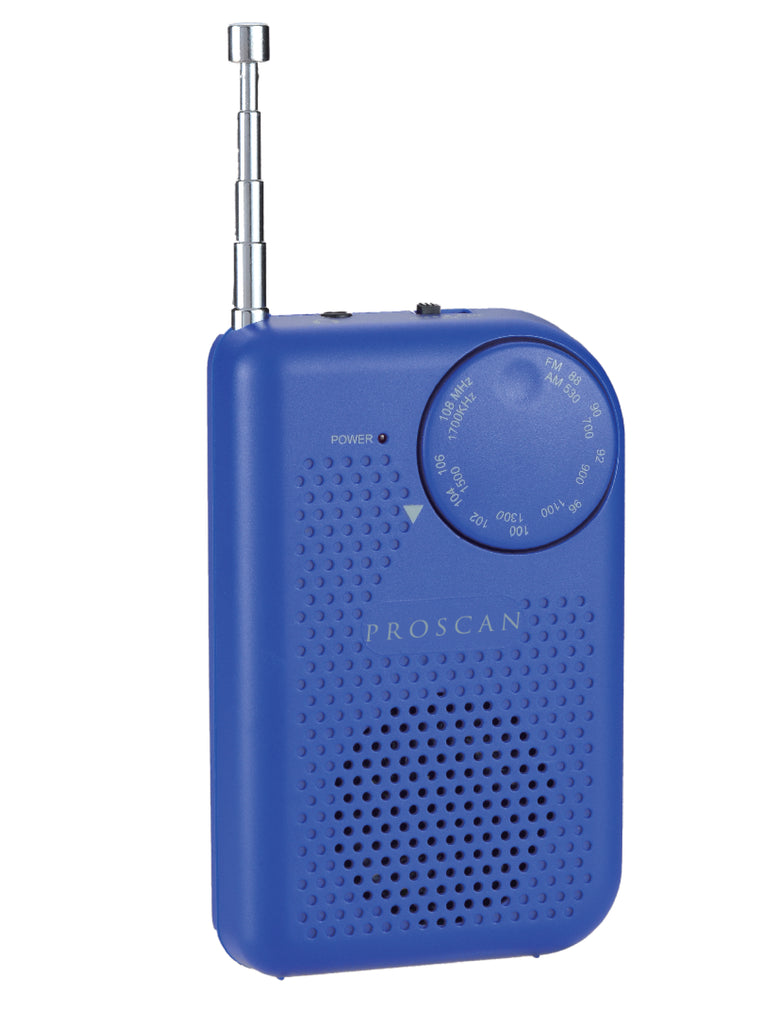 Proscan,Handheld AM/FM Radio, Blue