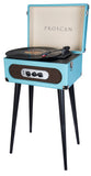 Proscan, Bluetooth® Retro Turntable, Built-In Speakers, With Stand, Blue