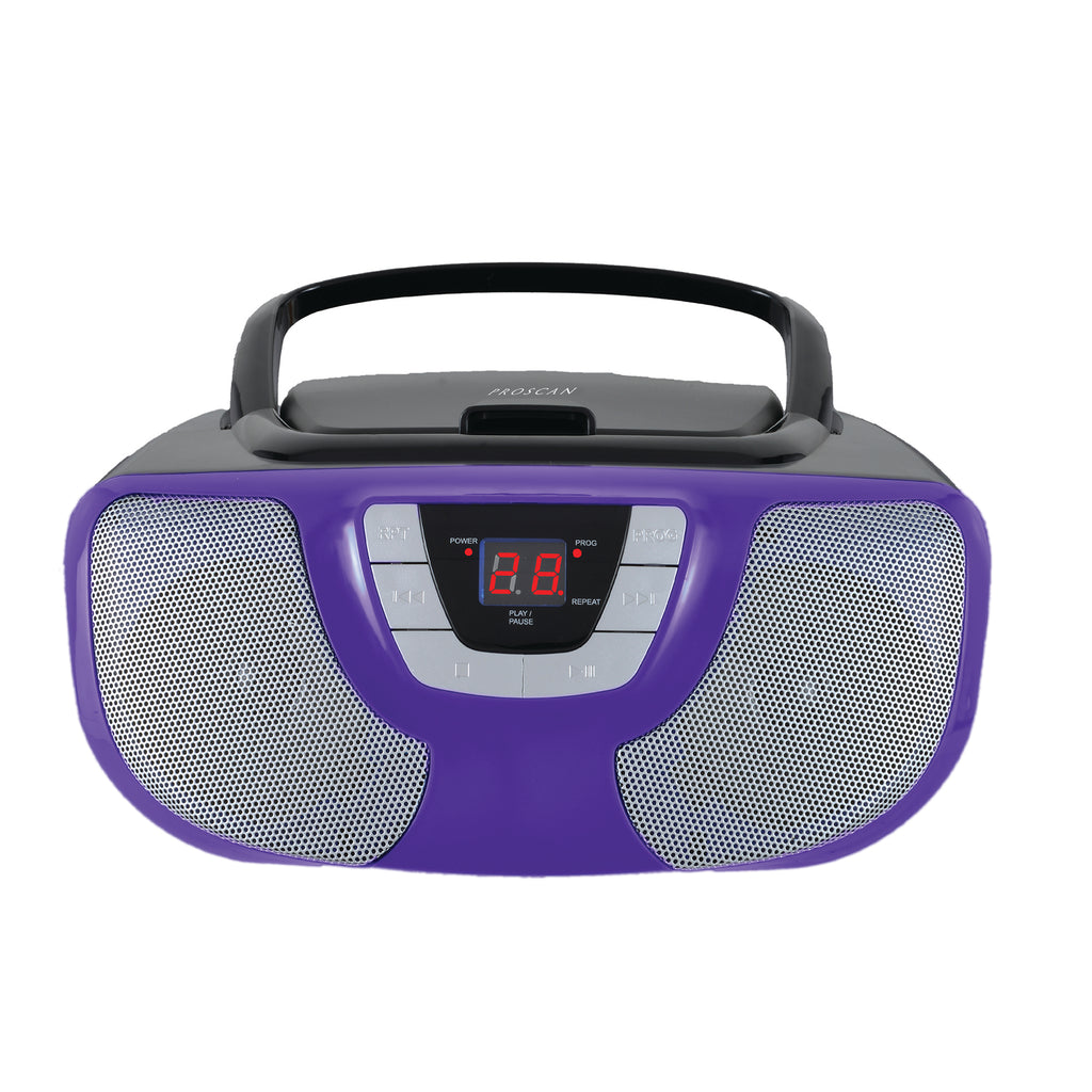 Proscan, Portable CD Radio Boombox, Purple