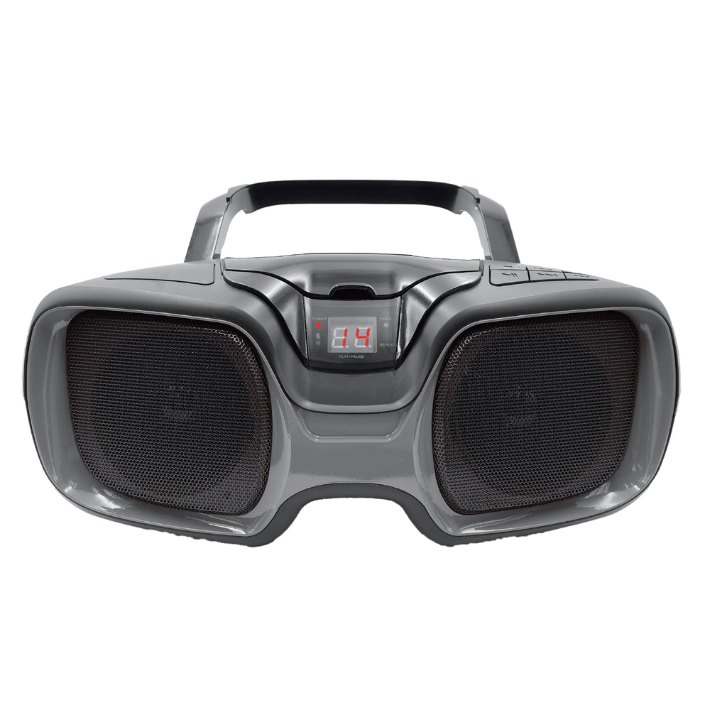 Proscan, Bluetooth®  Portable CD Radio Boombox, Black/Titanium
