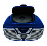 Proscan, Retro Portable CD Radio Boombox, Blue