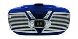 Proscan, Retro Portable CD Radio Boombox, Blue