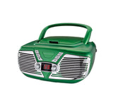 Proscan, Retro Portable CD Radio Boombox, Green