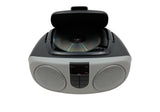 Proscan, Portable CD Radio Boombox, Silver
