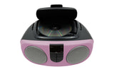 Proscan, Portable CD Radio Boombox, Pink