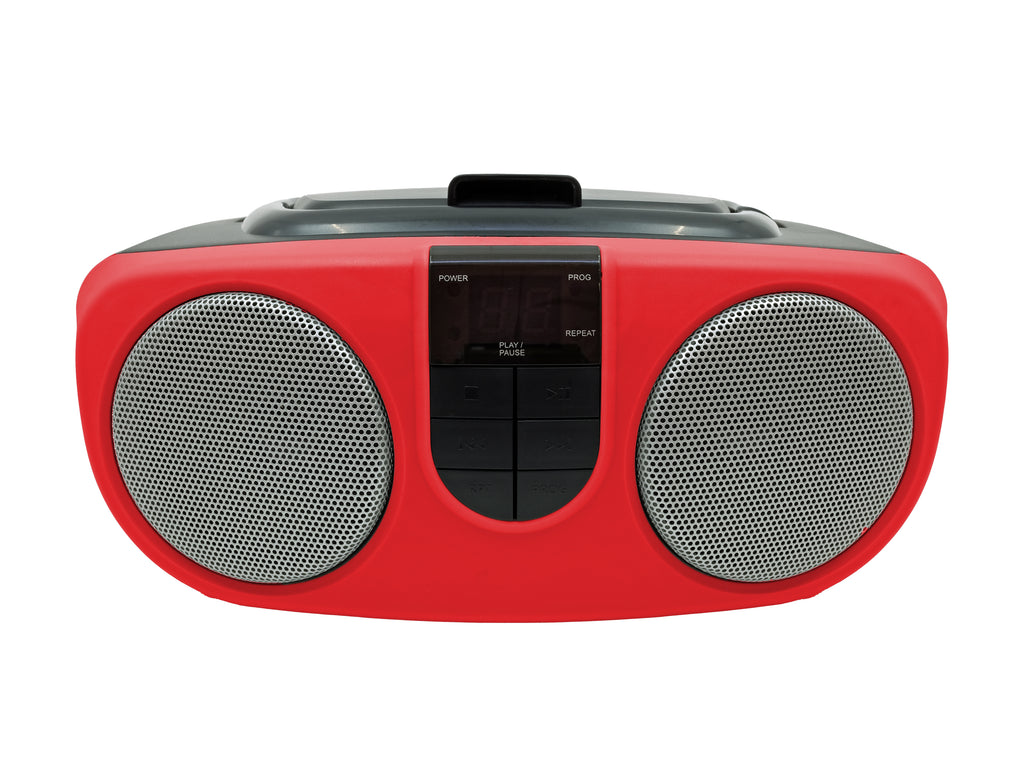 Proscan, Portable CD Radio Boombox, Red