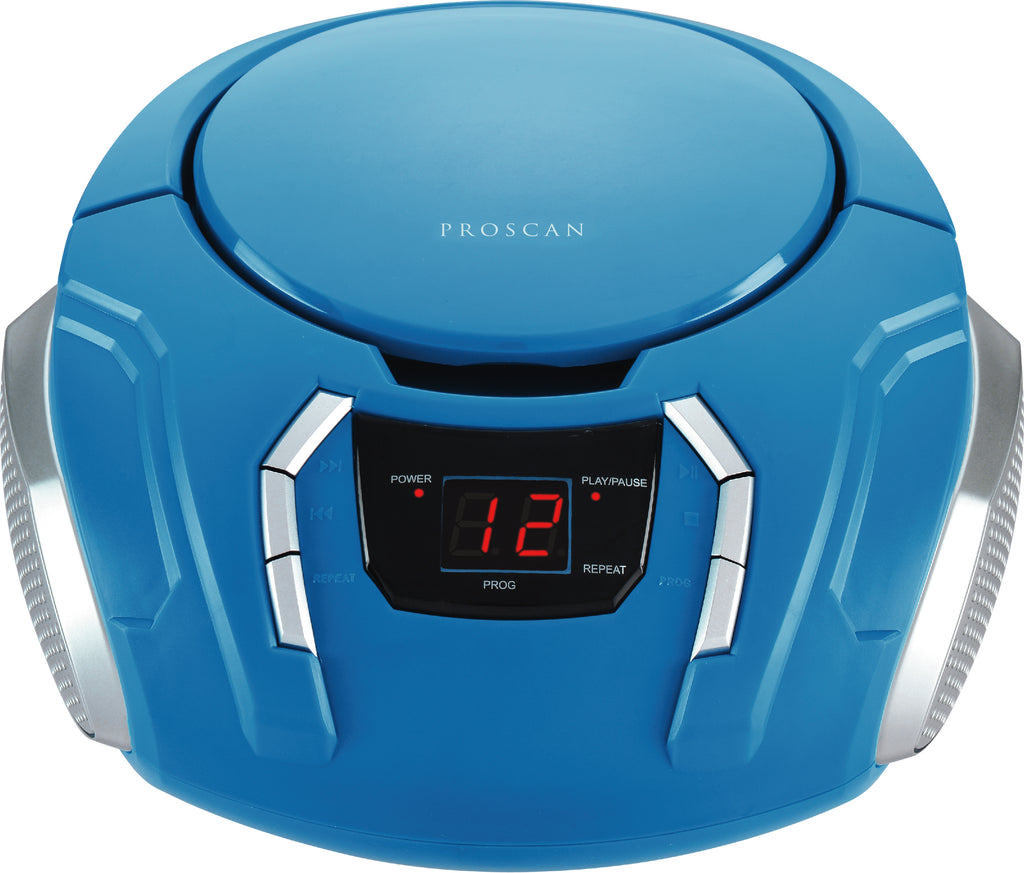 Proscan, Portable CD Radio Boombox, Blue