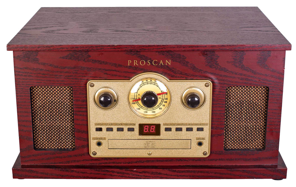 Proscan, Nostalgia 6 In 1 Bluetooth® CD Music Sytem, Wood