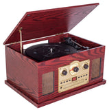 Proscan, Nostalgia 6 In 1 Bluetooth® CD Music Sytem, Wood