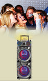 2 x 12" LIGHT UP BLUETOOTH SPEAKER-FM RADIO