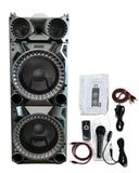 2 x 12" LIGHT UP BLUETOOTH SPEAKER-FM RADIO