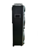 2 x 12" LIGHT UP BLUETOOTH SPEAKER-FM RADIO