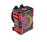 Proscan, TWS Backpack Portable Bluetooth® Party Speaker, Ligth Up, Red