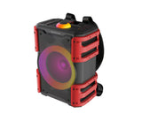 Proscan, TWS Backpack Portable Bluetooth® Party Speaker, Ligth Up, Red