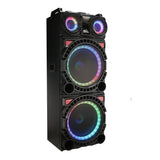 2 x 15" LIGHT UP BLUETOOTH SPEAKER-FM RADIO
