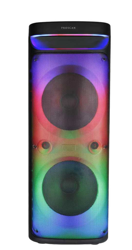 2 X 10" TWS LIGHT UP BLUETOOTH SPEAKER-FM RADIO