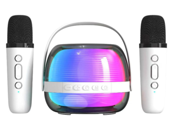 Proscan, Portable Bluetooth Speaker, Light Up, 2 Microphones