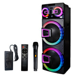 2 X 15" BLUETOOTH PARTY SPEAKER WITH MICROPHONE