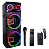 2 X 15" BLUETOOTH PARTY SPEAKER WITH MICROPHONE
