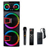 2 X 15" BLUETOOTH PARTY SPEAKER WITH MICROPHONE