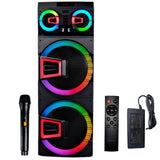 2 X 15" BLUETOOTH PARTY SPEAKER WITH MICROPHONE
